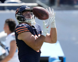 Stephen Carlson playing for Chicago Bears. Stephen Carlson playing for Chicago Bears.