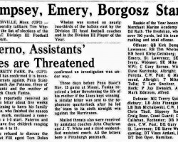 Dempsey, Emery, Borgosz Stars. <em>Watertown Daily Times</em> December 4, 1976. Dempsey, Emery, Borgosz Stars. December 4, 1976.