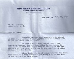 New Iberia contract offer. February 17, 1939. 2-17-39 New Iberia LA letter