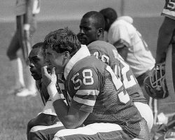 Shane Conlan's rookie year training camp in 1987 at Fredonia State, <em>Post-Journal</em> photo. Shane Conlan's rookie year training camp in 1987 at Fredonia State, Post-Journal photo.
