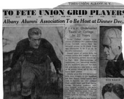 To Fete Union Grid Players. <em>Times-Union</em> (Albany), 1939. To Fete Union Grid Players. 1939