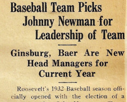 Baseball Team Picks Johnny Newman for Leadership of Team. Roosevelt High School. 1932. Baseball Team Picks Johnny Newman for Leadership of Team. Roosevelt High School. 1932.