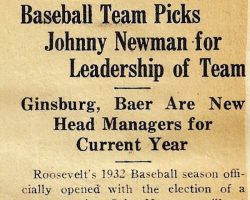 Baseball Team Picks Johnny Newman for Leadership of Team. Roosevelt High School. 1932. Baseball Team Picks Johnny Newman for Leadership of Team. Roosevelt High School. 1932.