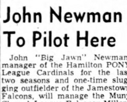 John Newman To Pilot Here. February 17, 1948. John Newman To Pilot Here. February 17, 1948.