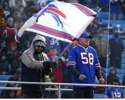 Shane Conlan attending a Buffalo Bills game. <em>Buffalo News<em>. December 18, 2016. Photo by Harry Scull.</em></em> Shane Conlan attending a Buffalo Bills game, December 18, 2016.12-18-16