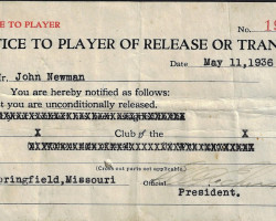 Player's Official Release Notice. May 11, 1936. Player's Official Release Notice. May 11, 1936.