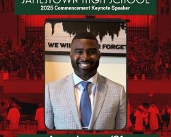 Aaron Leeper, JHS keynote address at 2025 commencement. Aaron Leeper, JHS keynote address at 2025 commencement.