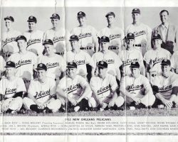 1952 New Orleans Pelicans team photo. John O'Neil is fifth from left in front row.
