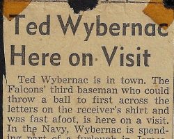 Ted Wyberanac Here on Visit. 1944. Ted Wyberanac Here on Visit. 1944.