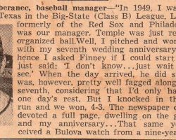 The Sport Highlight I Remember.  <em>Post-Journal</em> (Jamestown), 1958. The Sport Highlight I Remember. 1958.