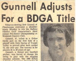 Gunnell Adjusts For a BDGA Title. 1981. Gunnell Adjusts For a BDGA Title. 1981.