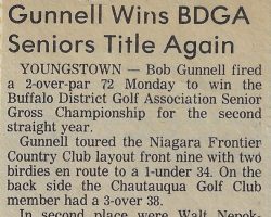 Gunnell Wins BDGA Seniors Title Again. Gunnell Wins BDGA Seniors Title Again.