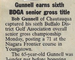 Gunnell earns sixth BDGA senior gross title. Gunnell earns sixth BDGA senior gross title.