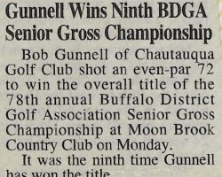 Gunnell Wins Ninth BDGA Senior Gross Championship. Gunnell Wins Ninth BDGA Senior Gross Championship.
