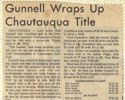 Gunnell Wraps Up Chautauqua Title. <em>Post-Journal</em> (Jamestown). Gunnell Wraps Up Chautauqua Title.
