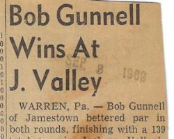 Gunnell Wins At J. Valley. <em>Post-Journal</em> (Jamestown), September 8, 1969. Gunnell Wins At J. Valley. September 8, 1969.