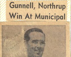 Gunnell, Northrup Win At Municipal. Gunnell, Northrup Win At Municipal.
