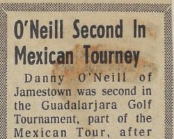 O'Neill Second In Mexican Tourney. <em>Post-Journal</em> (Jamestown), January 19, 1974. O'Neill Second In Mexican Tourney. January 19, 1974.