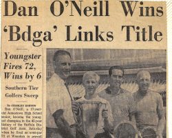 Dan O'Neill Wins 'Bdga' Links Title. 1968. Dan O'Neill Wins 'Bdga' Links Title. 1968.