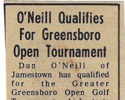 O'Neill Qualifies For Greensboro Open Tournament. <em>Post-Journal</em> (Jamestown), March 30, 1976. O'Neill Qualifies For Greensboro Open Tournament. March 30, 1976.