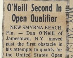 O'Neill Second In Open Qualifier. <em>Post-Journal</em> (Jamestown), May 20, 1975. O'Neill Second In Open Qualifier. May 20, 1975.