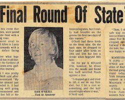 O'Neill Entering Final Round Of State's Tied For Lead. <em>Post-Journal</em> (Jamestown), July 10, 1973. O'Neill Entering Final Round Of State's Tied For Lead. July 10, 1973.