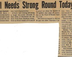O'Neill Needs Strong Round Today. <em>Post-Journal</em> (Jamestown), July 20, 1973. O'Neill Needs Strong Round Today. July 20, 1973.