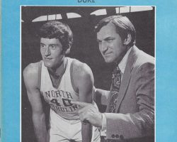 University of North Carolina vs. Duke program cover. January 20, 1973. University of North Carolina vs. Duke program cover. January 20, 1973.