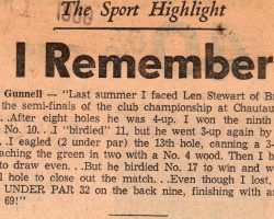 The Sport Highlight I Remember. <em>Post-Journal</em> (Jamestown), April 1, 1960. The Sport Highlight I Remember. April 1, 1960.