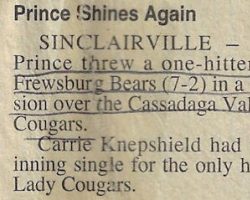 Prince Shines Again. <em>Post-Journal</em> (Jamestown), 1996. Prince Shines Again. 1996.