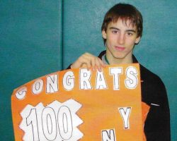 Kenny Betts celebrates 100 pins. Kenny Betts celebrates 100 pins.