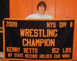 Kenny Betts celebrates 152 lb. New York State Wrestling Championship, 2009. Kenny Betts celebrates 152 lb. New York State Wrestling Championship, 2009.