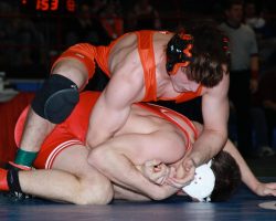 Kenny Betts in wrestling action. Kenny Betts in wrestling action.