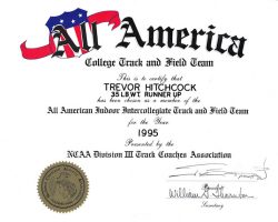 All American Indoor Intercollegiate Track and Field Team, 1995. All American Indoor Intercollegiate Track and Field Team, 1995.