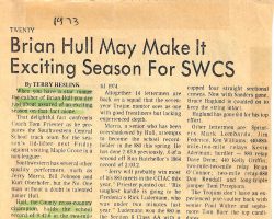 Brian Hull May Make It Exciting Season For SWCS. <em>Post-Journal</em> (Jamestown), 1973. Brian Hull May Make It Exciting Season For SWCS. 1973.