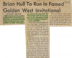 Brian Hull To Run In Famed Golden West Invitational. <em>Post-Journal</em> (Jamestown), 1974. Brian Hull To Run In Famed Golden West Invitational. 1974.