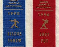 Foy-Abdo-Davies "Super 8" Invitational first and second place awards, 1990. Foy-Abdo-Davies "Super 8" Invitational first and second place awards, 1990.