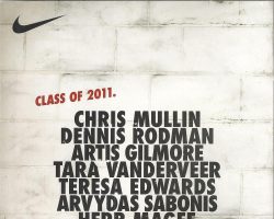 Page from the 2011 enshrinement program of the Naismith Memorial Basketball Hall of Fame . (2) Page from the 2011 enshrinement program of the Naismith Memorial Basketball Hall of Fame .(2)