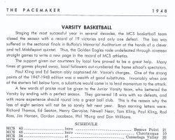 Mayville basketball 1948. Mayville basketball 1948.