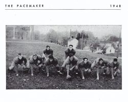 Mayville football 1948, Phil Young second from left. Mayville football 1948, Phil Young second from left.