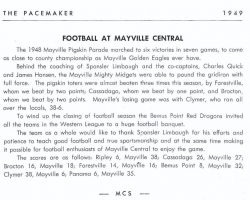 Mayville football 1949. Mayville football 1949.