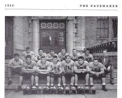 Mayville football 1950, Phil Young #11. Mayville football 1950, Phil Young #11.