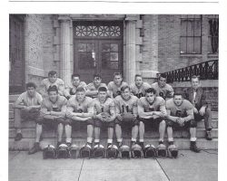 Mayville football 1950, Phil Young #11. Mayville football 1950, Phil Young #11.