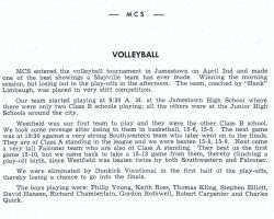 Mayville volleyball 1949. Mayville volleyball 1949.