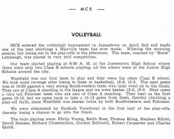 Mayville volleyball 1949. Mayville volleyball 1949.