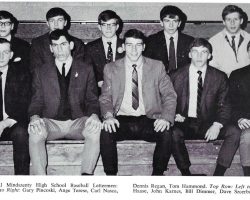 Cardinal Mindszenty High School baseball team, 1969.
Dan Wolfe is first on right in row 2. Cardinal Mindszenty High School baseball team, 1969. Dan Wolfe is first on right in row 2.