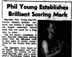 Phil Young Establishes Brilliant Scoring Mark. <em>Post-Journal</em> (Jamestown), March 29, 1951. Phil Young Establishes Brilliant Scoring Mark. March 29, 1951.