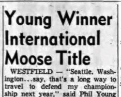 Young Winner International Moose Title. <em>Post-Journal</em> (Jamestown), May 10, 1961. Young Winner International Moose Title. May 10, 1961.