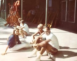 Tara VanDerveer (in blue shirt) at Chautauqua, 1969. Tara VanDerveer (in blue shirt) at Chautauqua, 1969.