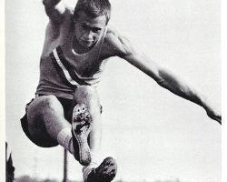 Dan Wolfe competing in long jump, 1968. Dan Wolfe competing in long jump, 1968.